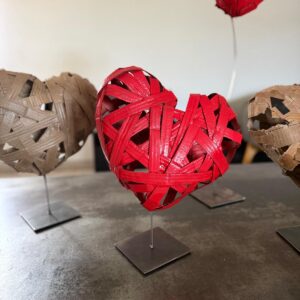 cœurs en carton
